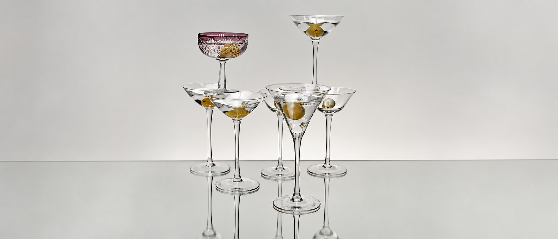 Glassware arranged for relaxed drinks and everyday moments