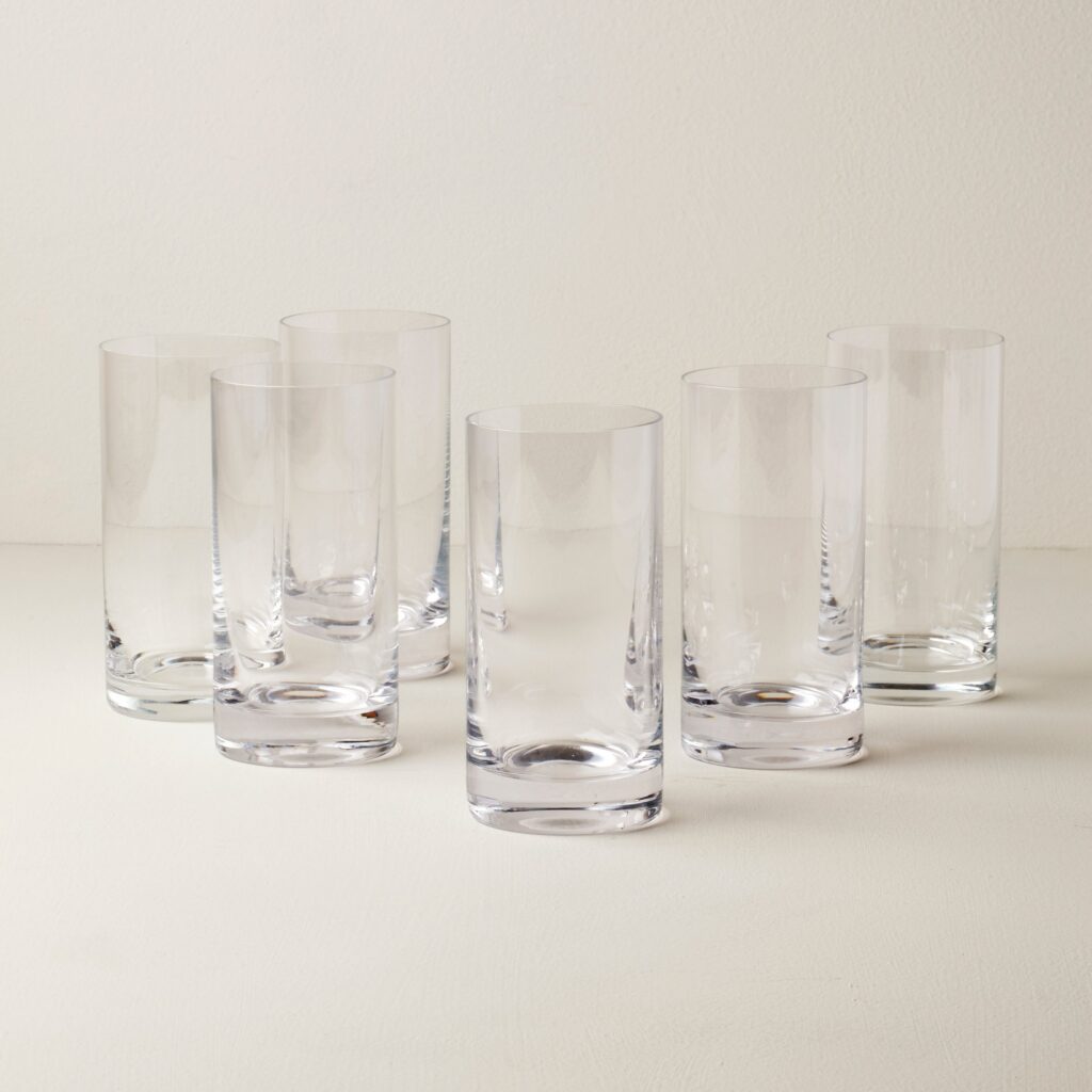 Cylinder Highball Glasses, Set of 6