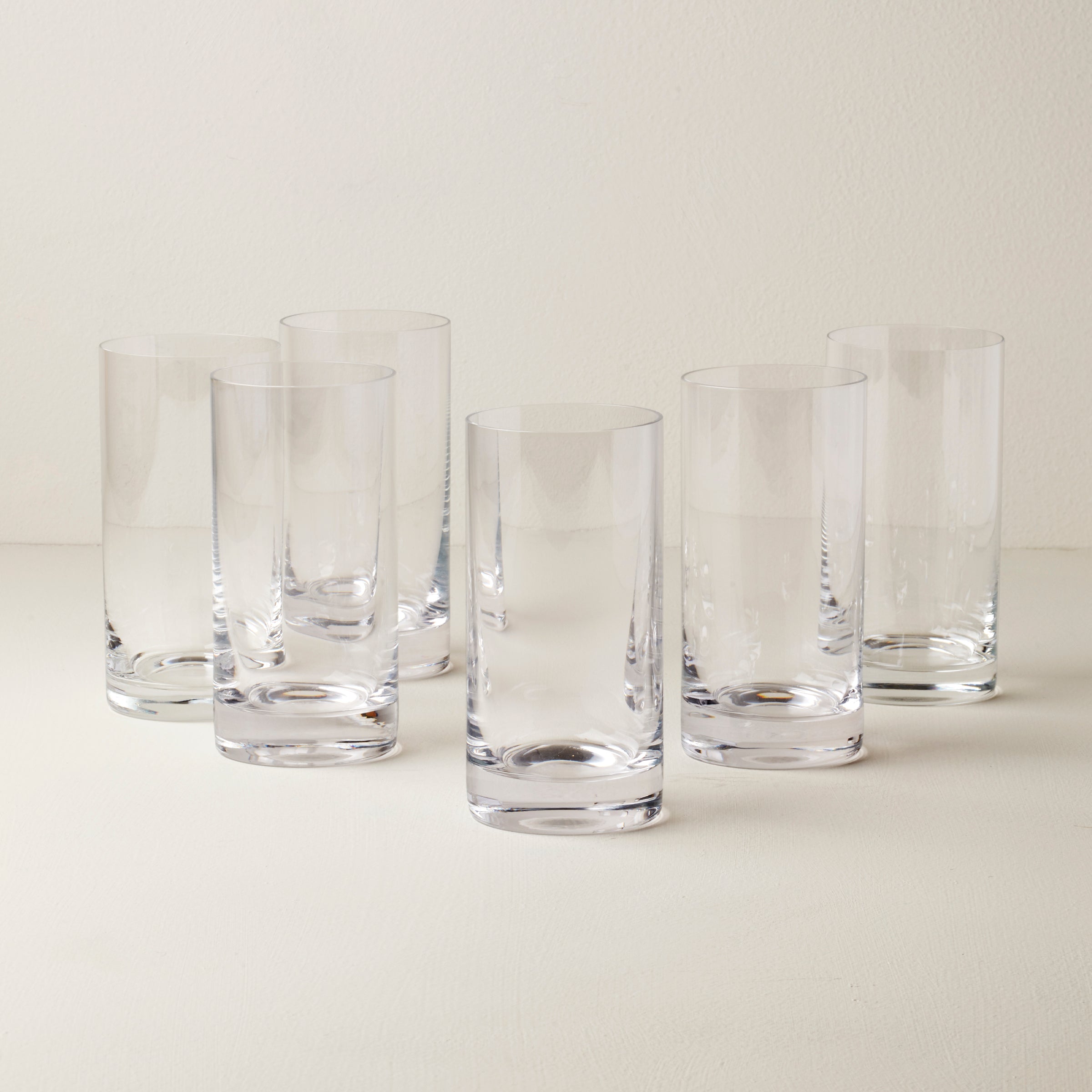 Cylinder Highball Glasses, Set of 6