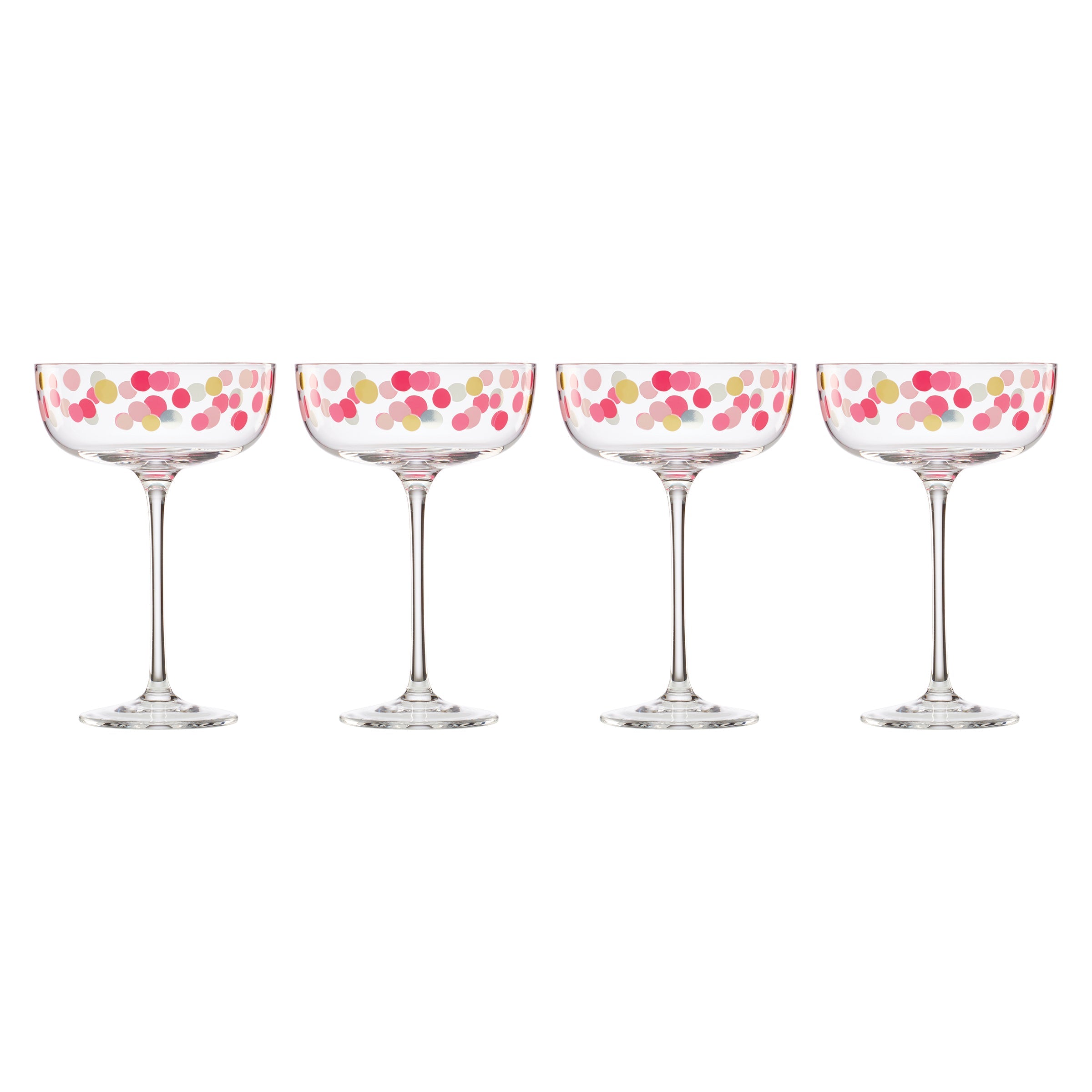 Confetti Coupe Glasses, Set of 4 - Image 3