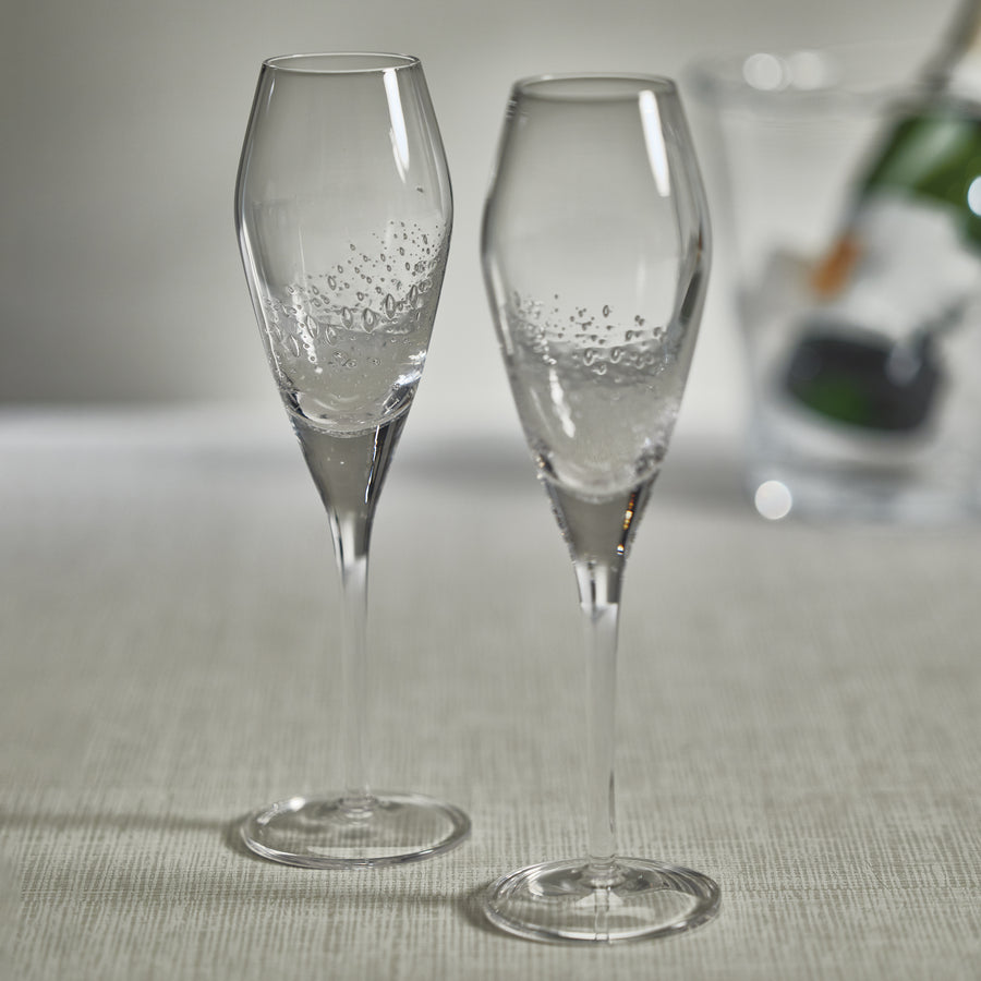 Bubble Detail Champagne Flute Set of 4 - Image 2