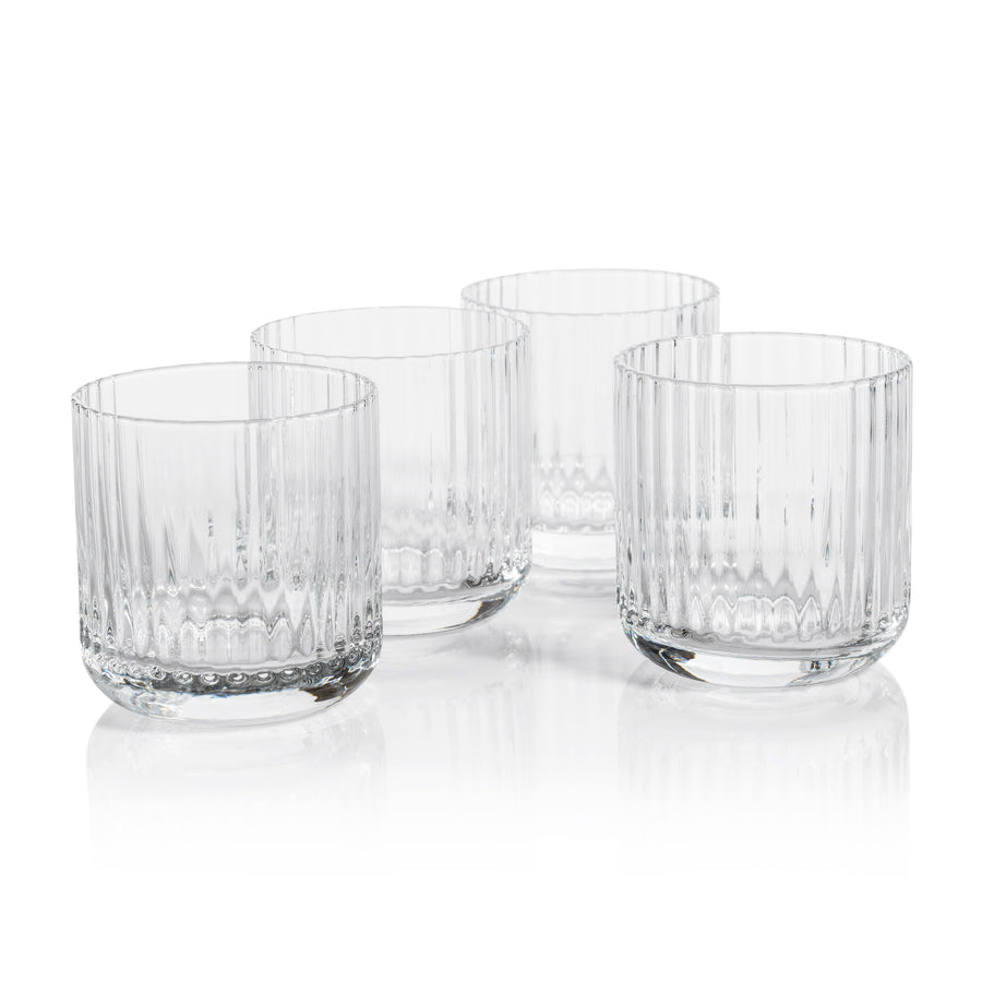 Ribbed Double Old Fashioned Glass Set of 4 - Image 2