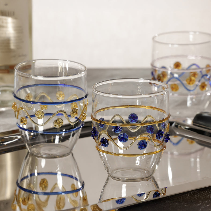 Assorted Beaded Glass Tumblers Set of 6 - Image 2